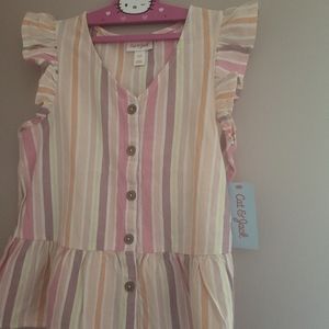 Cat & Jack Girls' Button-Front Sleeveless Woven Shirt